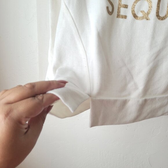 Degree Life is Short Wear Sequins Sparkle Blouse - Picture 4 of 6